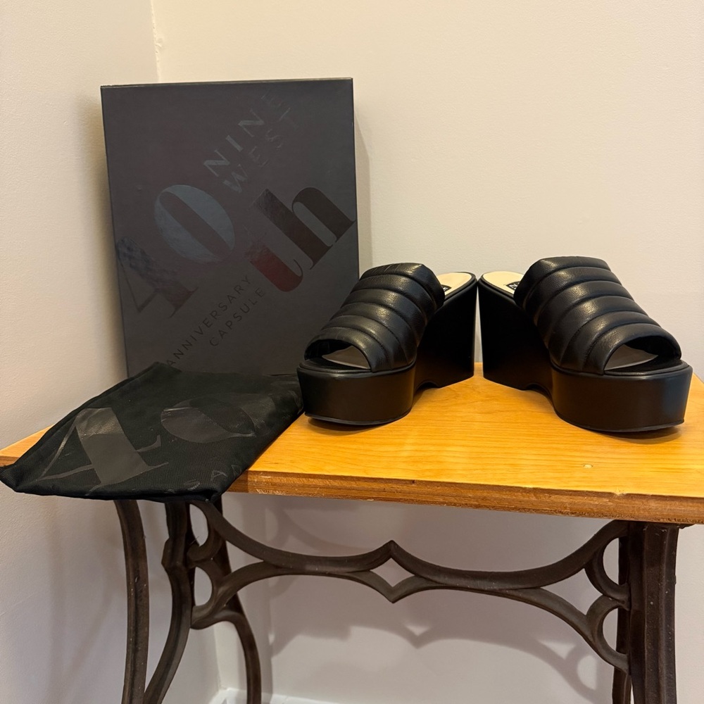 Nine West Millie 40th Anniversary capsule collection platform wedge